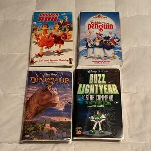 Disney Dream Works and MGM Animated Movies VHS Collection Lot of 4 Y2K Cartoon